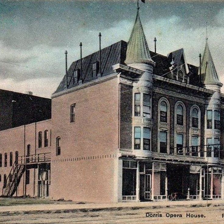 Early postcard image of the Dorris Opera House, Broken Arrow (circa 1900)