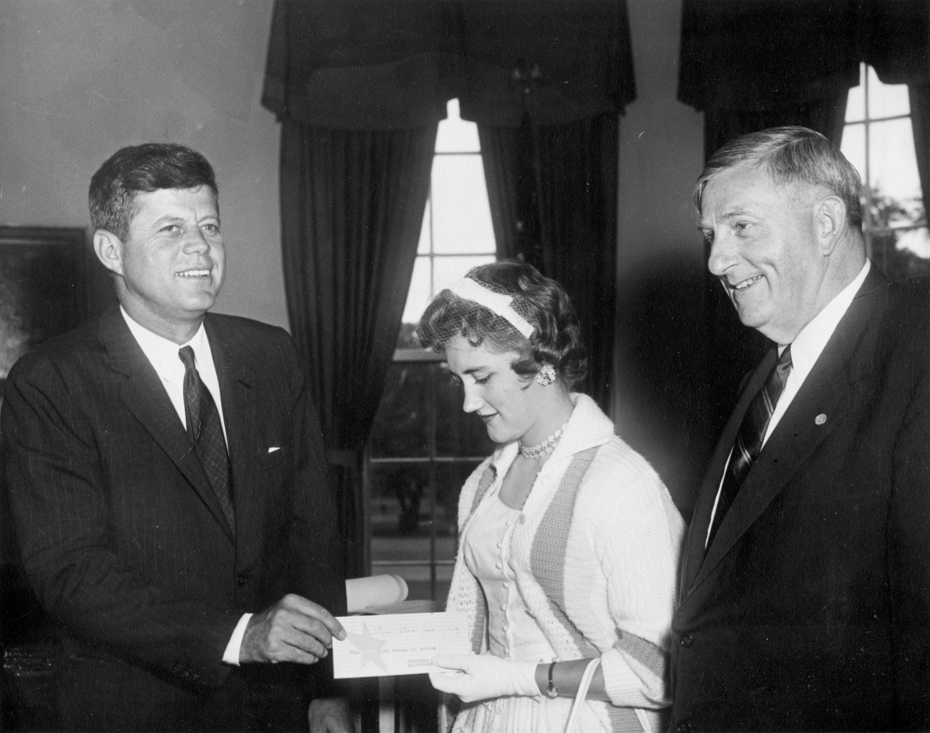 Presentation of Elks Youth Leadership Awards by President John F. Kennedy
